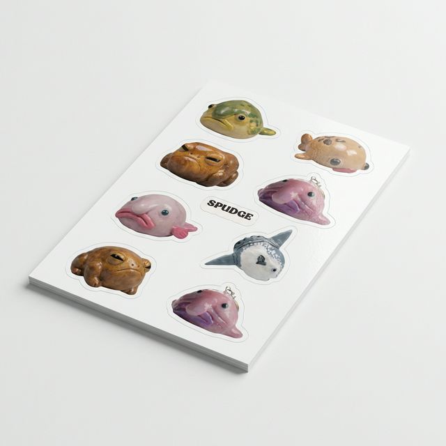 Spudge full character sticker sheet