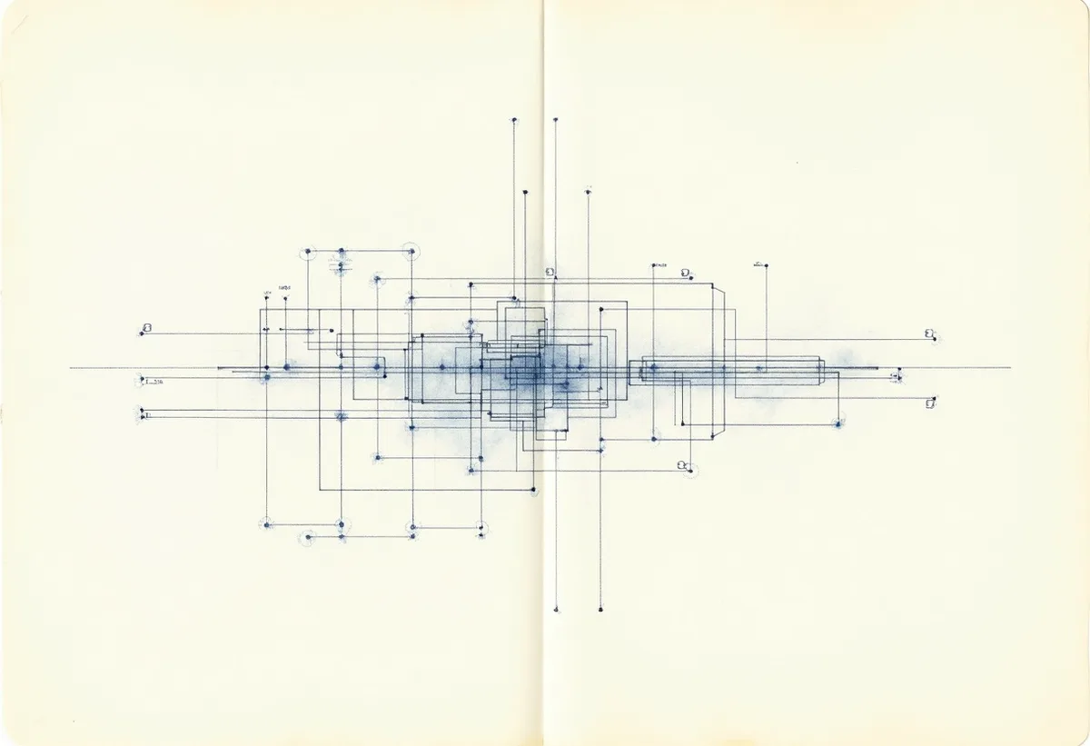 Blueprint drawing of an operating cadence